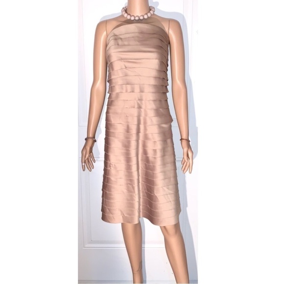 Eliza J New York Bandage Dress Size 4 satiny gold - Picture 1 of 10
